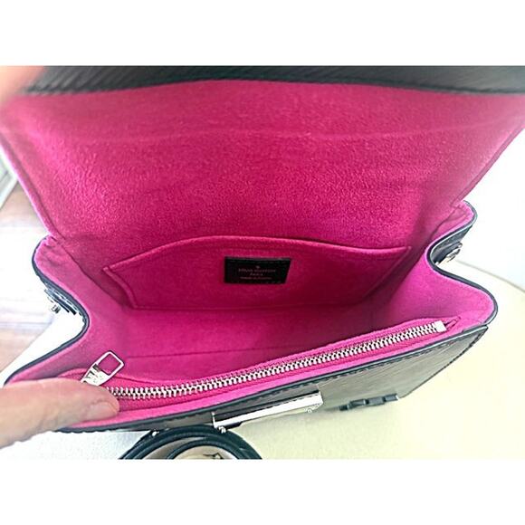 Louis Vuitton BLACK Mini Cluny Top Handle Bag Epi Leather Guitar Strap $3100 - Picture 9 of 15